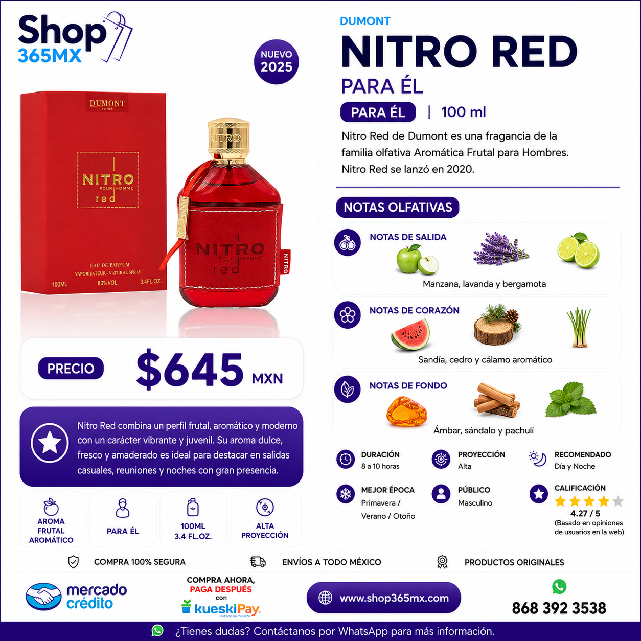 DUMONT Nitro Red EDP H 100ML