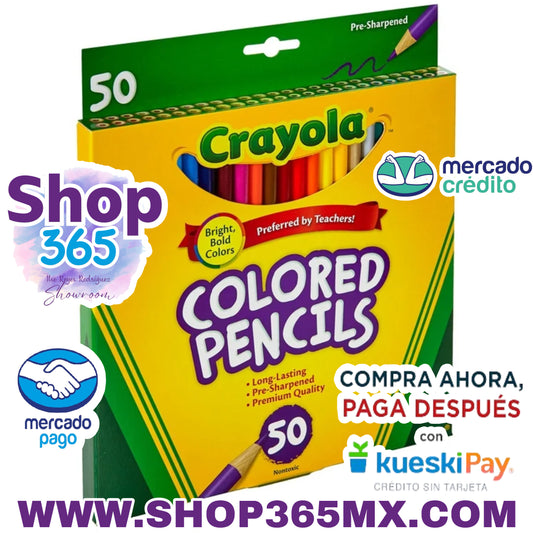 Juego de 50 lápices de colores Crayola, útiles de regreso a la escuela para maestros, colores surtidos, niño principiante