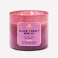Vela Black Cherry Merlot 3 Mechas Bath & Body Works White Barn – 14.5 oz / 411 g