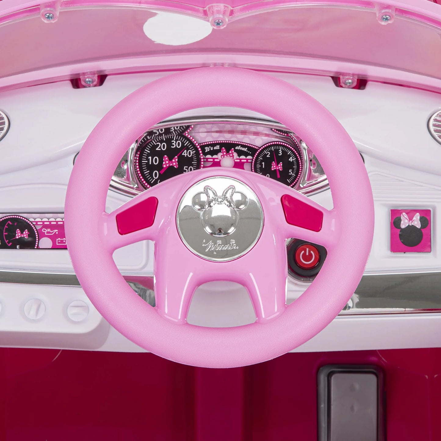 Auto de Paseo a Batería Huffy Disney Minnie Mouse de 6 V, para Niños a Partir de 3 Años - Rosa, una Unidad