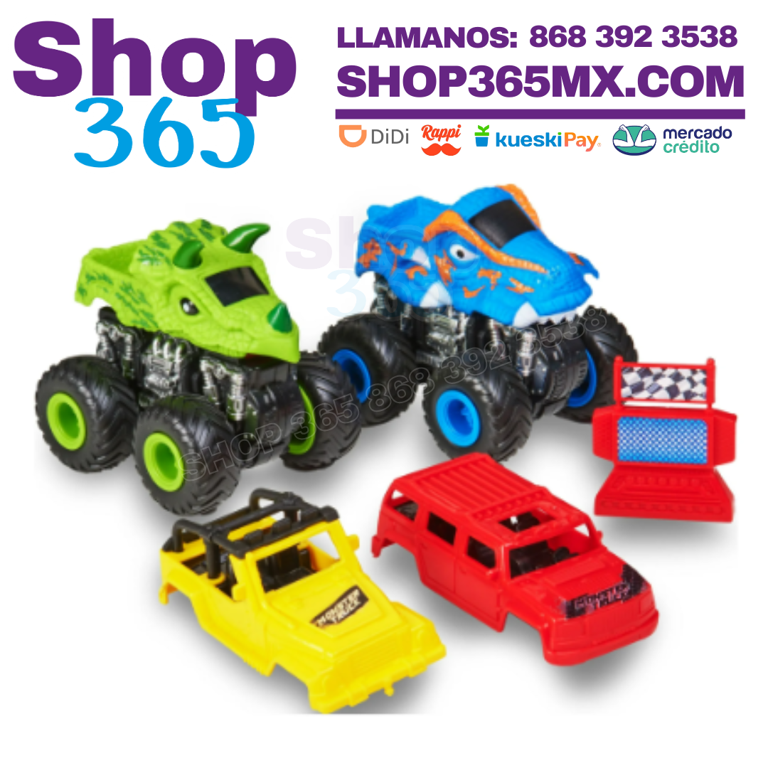 Kid Connection Monster Trucks Set de Juego, 7 Piezas, Juguetes para Niños Pequeños