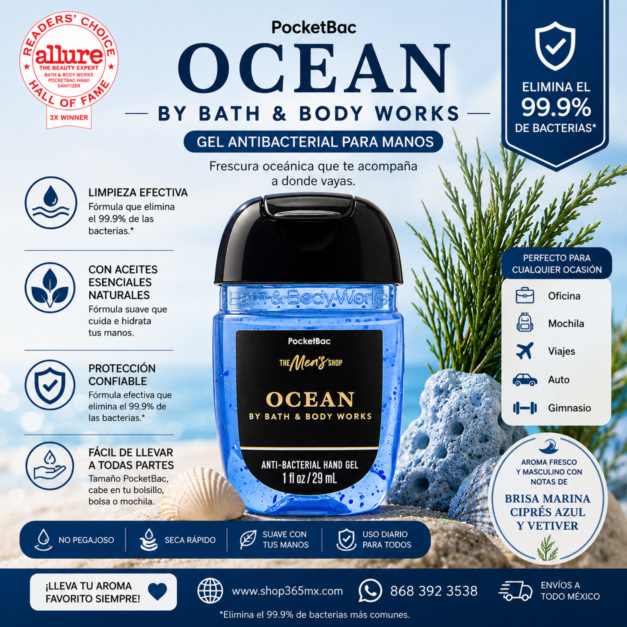 Ocean PocketBac Hand Sanitizer