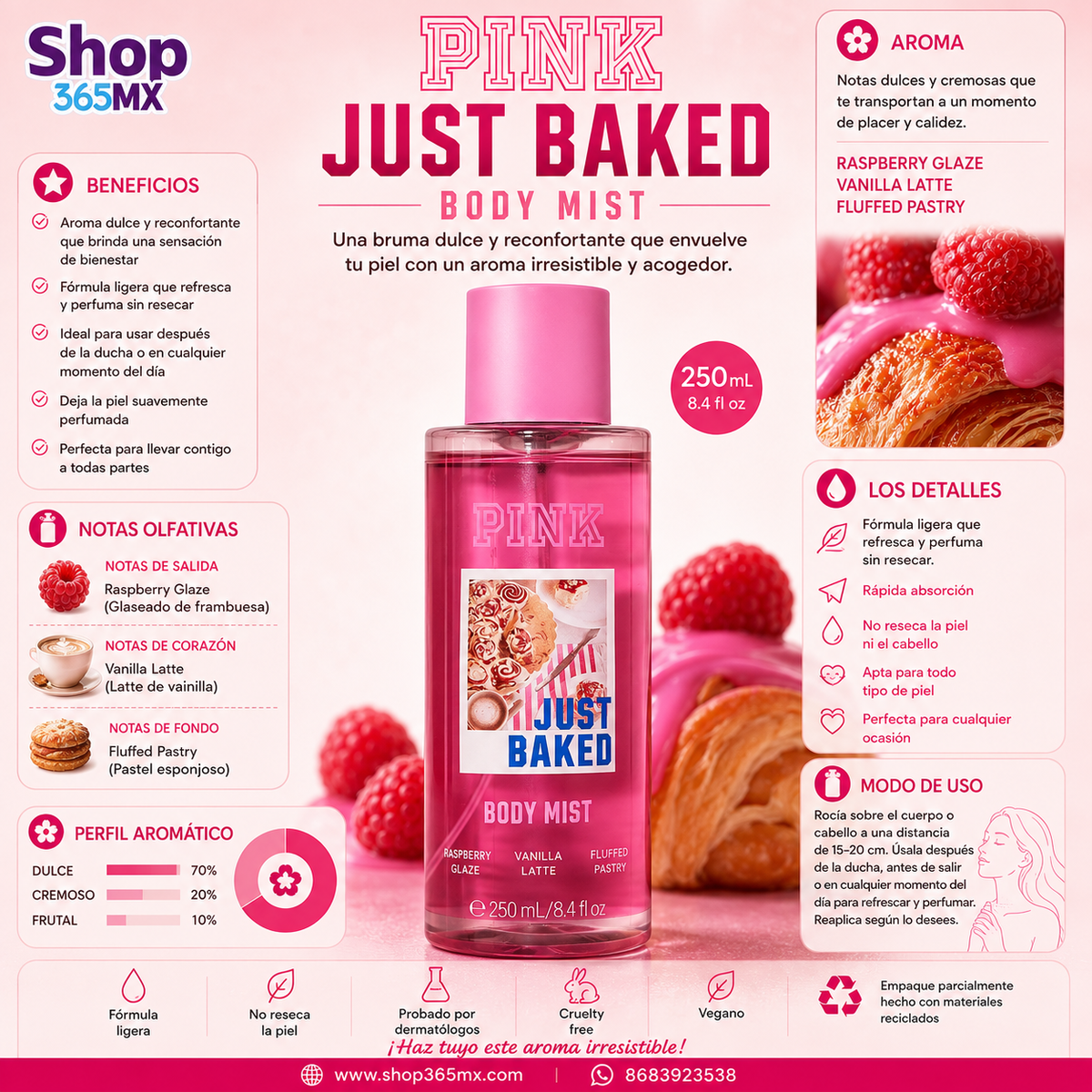 PINK Just Baked Body Mist 250 ml – Victoria’s Secret