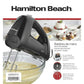 Hamilton Beach Batidora de Mano de 6 Velocidades y Alto Rendimiento, Incluye Estuche, 5 Accesorios, Acero Inoxidable, 62646F