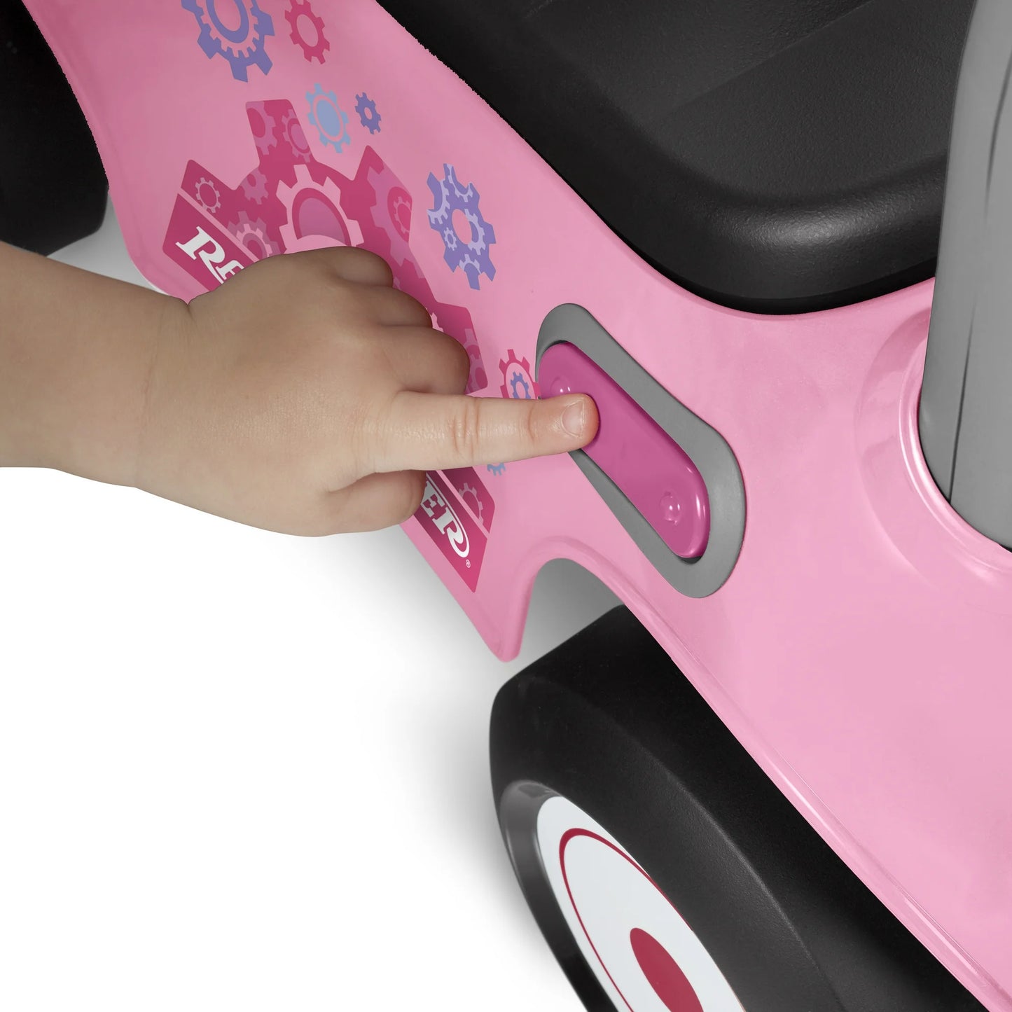 Radio Flyer Auto Creativo 3 en 1 Push Walker & Ride-on con Funciones Interactivas, Rosa