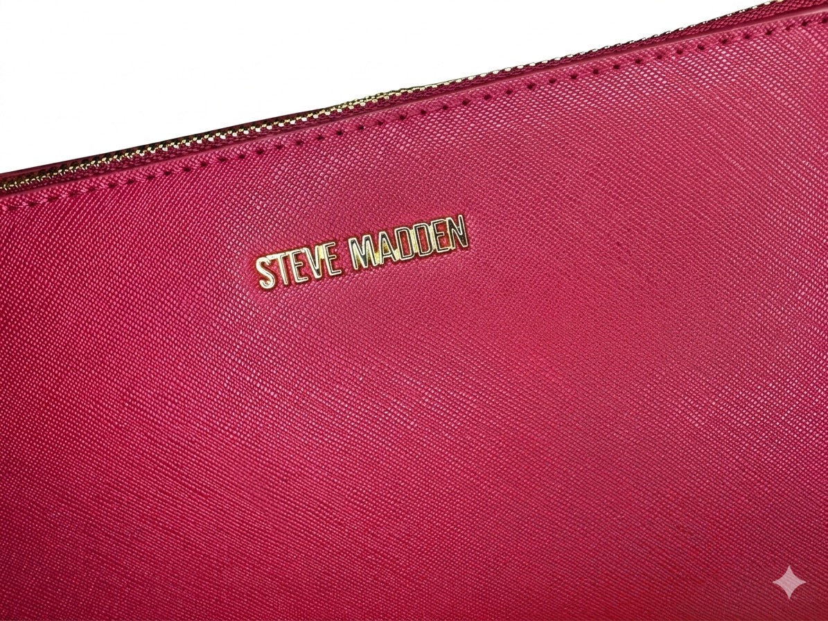 STEVE MADDEN BLEXI TOP ZIP CROSSBODY CHEVY RED