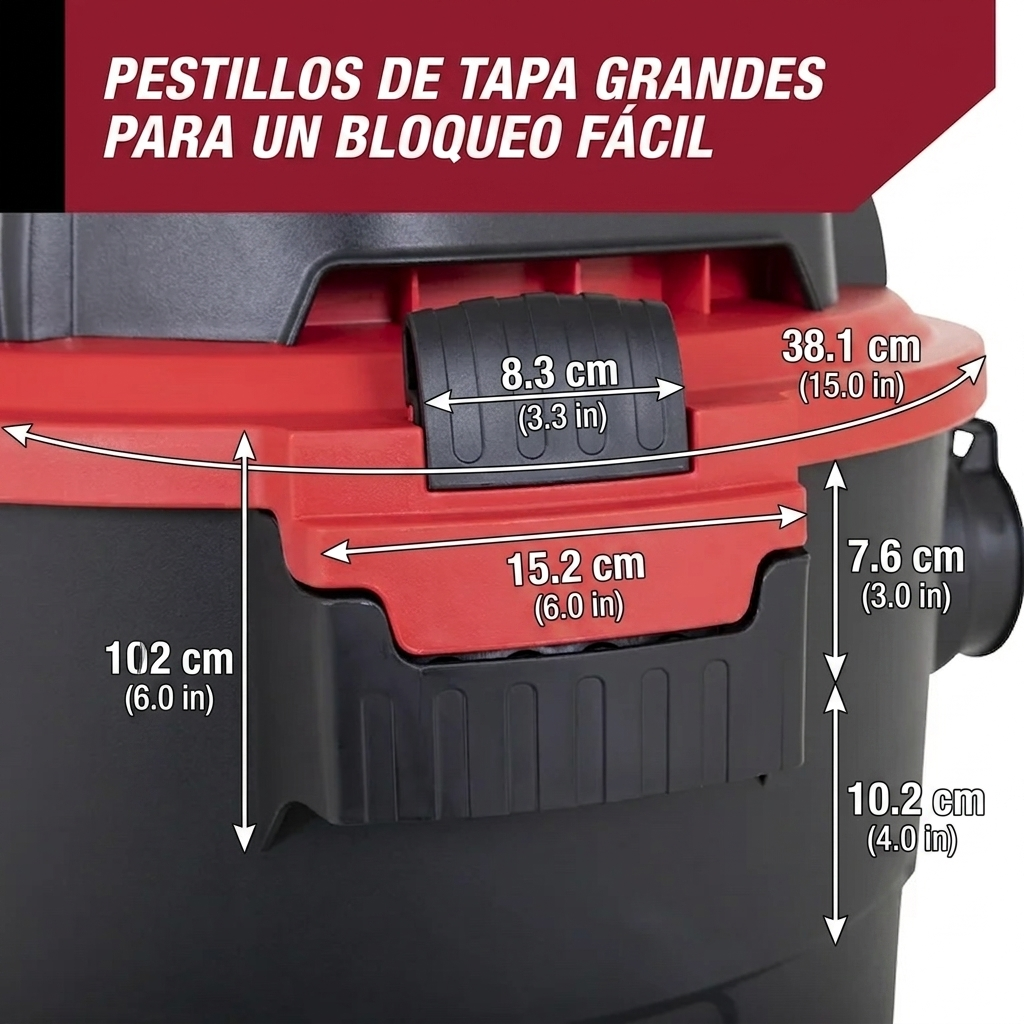 Hyper Tough Vacío Húmedo/seco de 5 Galones para el Automóvil, Garaje, Hogar O Taller