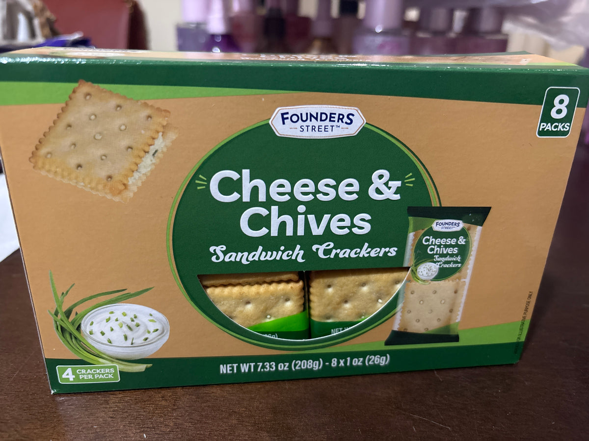 Founders Street Chesse & Chives Sandwich Crackers