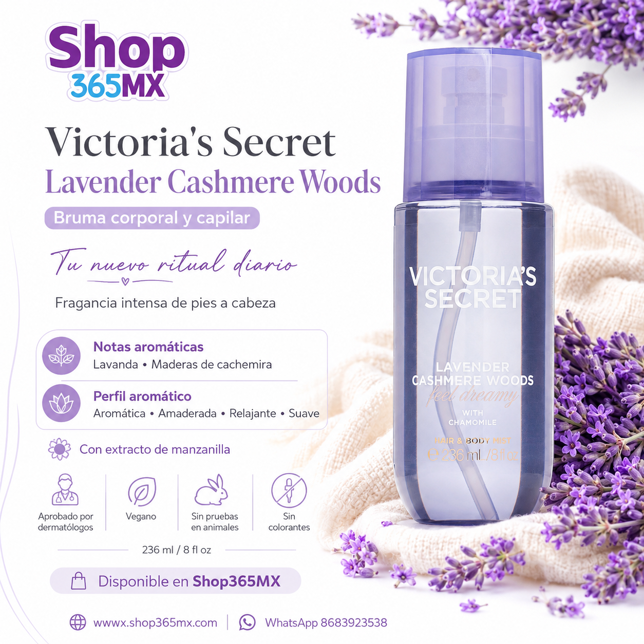 Blue Jasmine Water Lily Victoria’s Secret Hair & Body Mist 236 ml Original