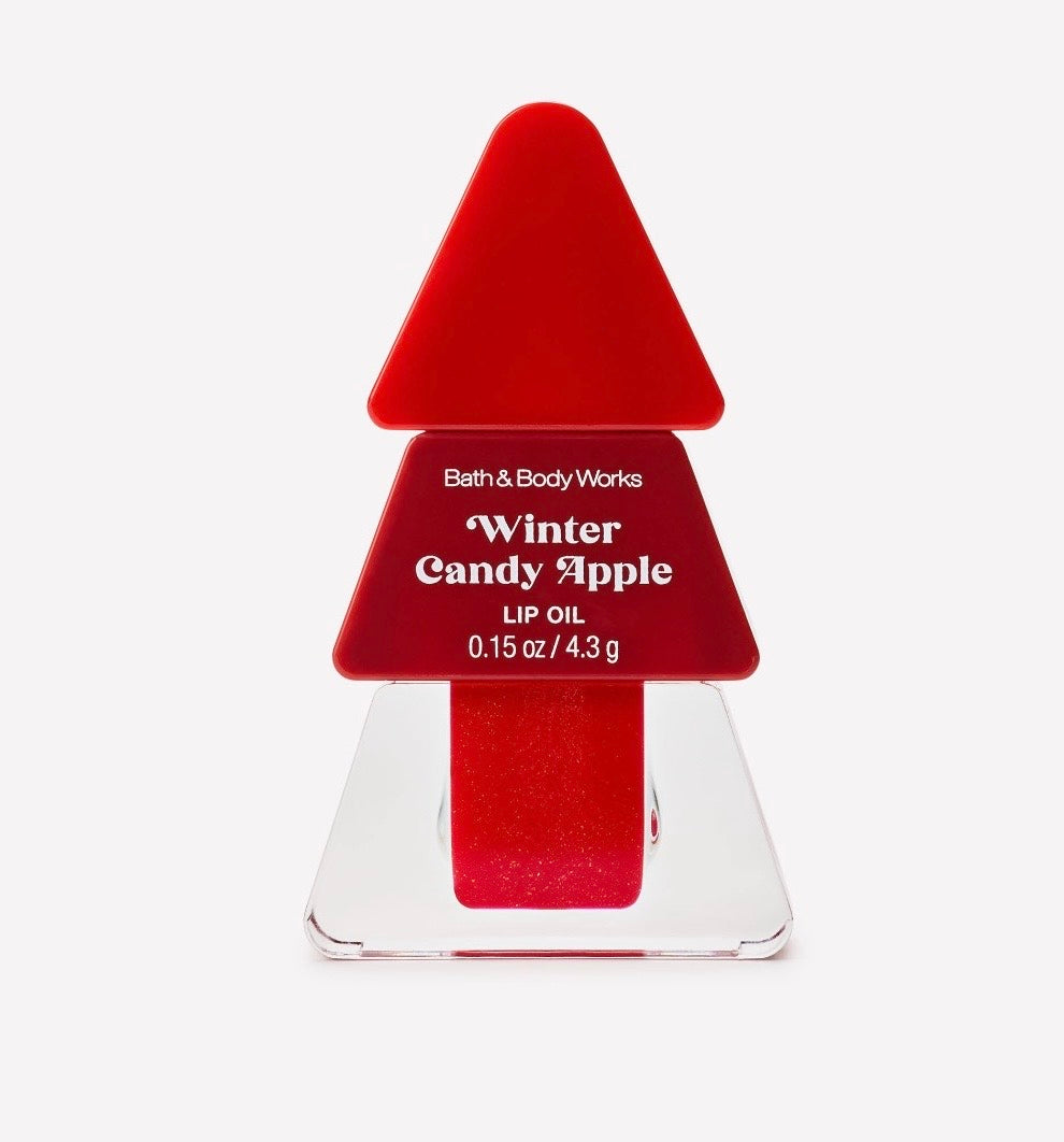 Bath & Body Works Winter Candy Apple Lip Oil – Aceite Labial Rojo con Brillo 4.3 g