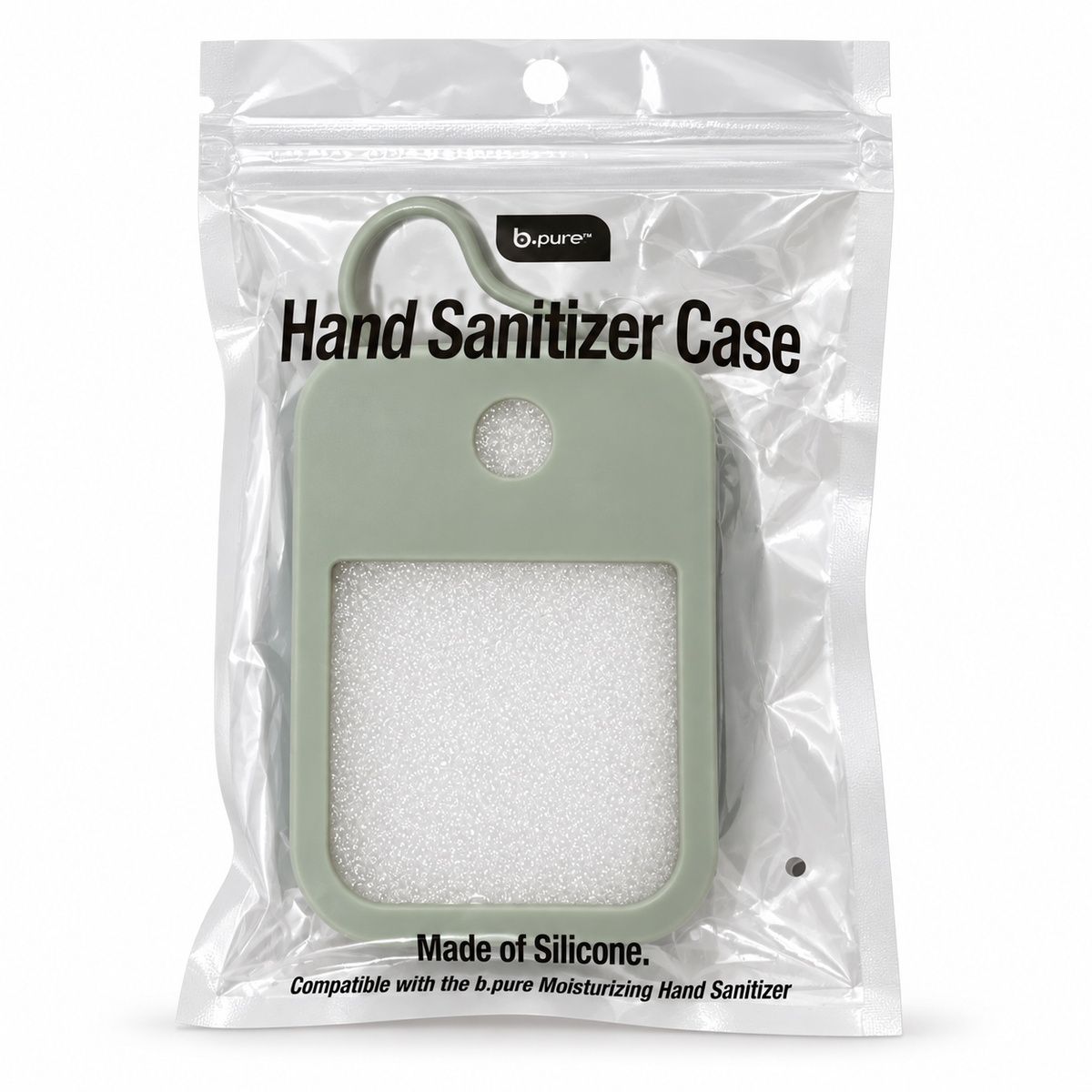 b.pure Funda de Silicón Verde Salvia para Antibacterial con Clip