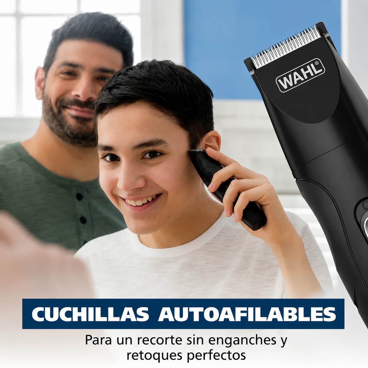 Wahl Barba Recargable Todo en uno, Bigote, Recortador de Detalles para Hombre, Negro, 05644