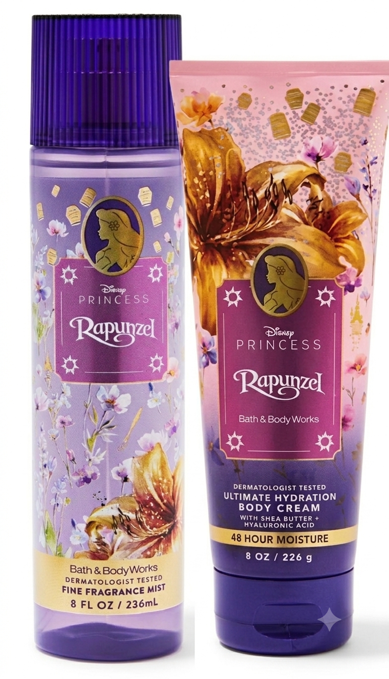 BATH & BODY WORKS Rapunzel  Body Mist 236ml + Body Lotion 250ml