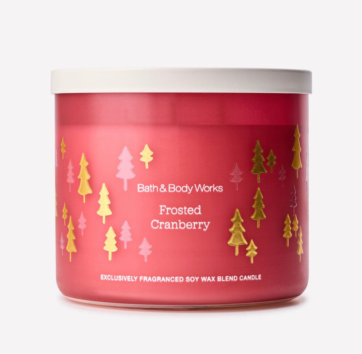 Bath & Body Works Frosted Cranberry – Vela Aromática de 3 Mechas 411 g