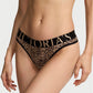 Victoria’s Secret Logo Waist Thong – Leopard Print 🐆🖤