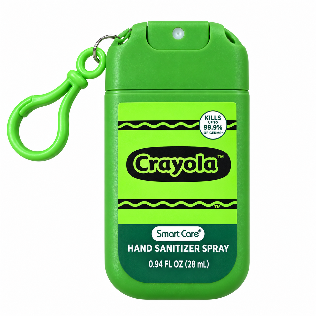 Crayola Smart Care Antibacterial en Spray con Clip 28 ml – Verde