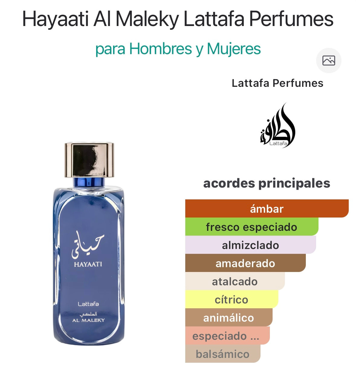 Lattafa HAYAATI Al Maleky EDP U 100ML