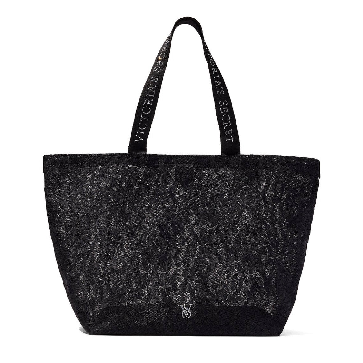 Victoria’s Secret Bolsa Tote de Encaje Negro – Lace Tote Bag Original