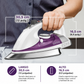 BLACK+DECKER Professional Steamer with Stainless Steel Sole and Extra Long Cord, Purple, IR1350S