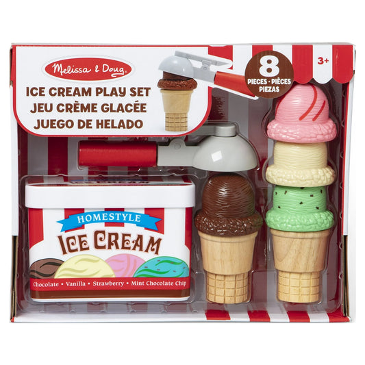 Melissa & Doug Scoop y Stack Set de Juego Magnético Ice Cream Cone, Materiales Multicolores -certificados Fsc