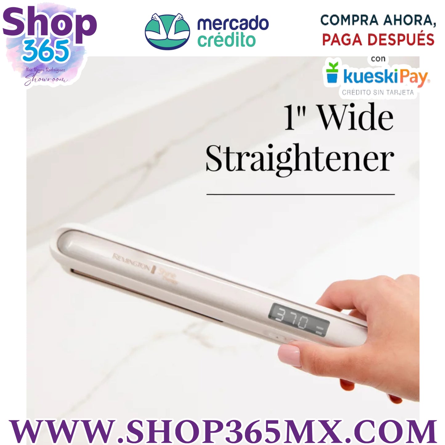 REMINGTON SHINE THERAPY Plancha/plancha de 1 Pulgada con Infusión de Aceite de Argán y Queratina, S9511