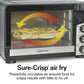 Hamilton Beach Easy View XL Horno Tostador con Freidora de Aire con Sure-crisp, 1750W, Capacidad para 6 Rebanadas, 31460