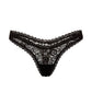 🖤 Tanga Victoria’s Secret de Encaje Floral Negro para Mujer – Corte Bajo