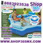 Piscina familiar inflable Bluescape Blue Deluxe Comfort, 4 asientos, cuadrada, a partir de 6 años