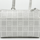 STEVE MADDEN BLEXI TOP ZIP CROSSBODY WHITE/SILVER