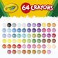 Crayones Crayola, 64 quilates, útiles de regreso a la escuela para niños, artículos para maestros, regalo