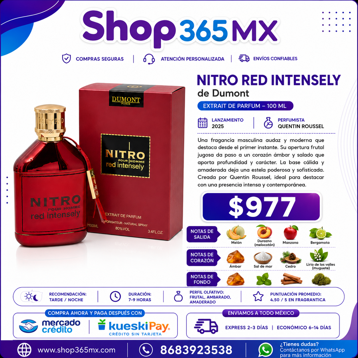 DUMONT PARIS Nitro Red Intensely EDP U 100ML