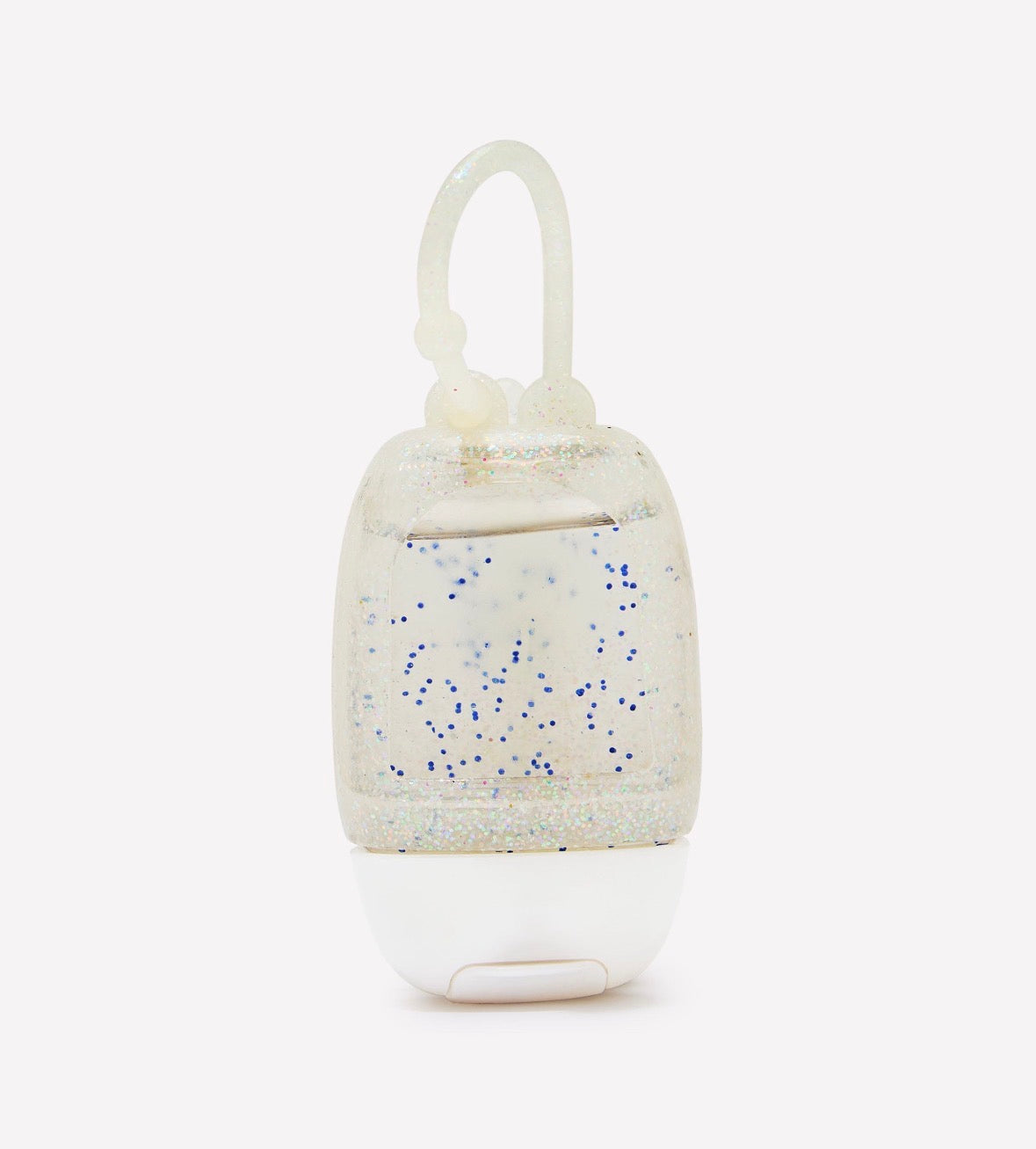 Bath & Body Works Porta PocketBac Blanco con Glitter Iridiscente – Holder para Gel Antibacterial ✨🤍