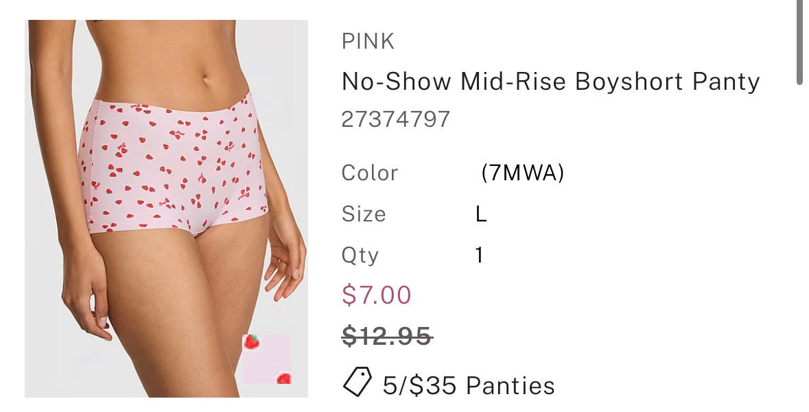 No-Show Mid-Rise Boyshort Panty