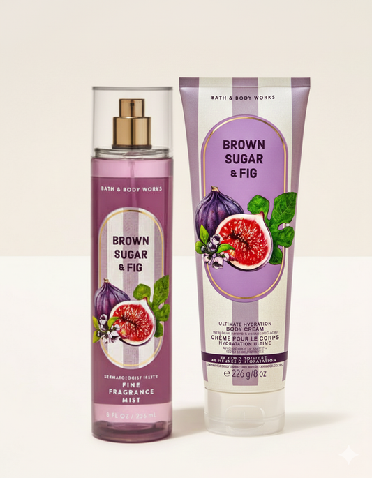 Set Bath & Body Works: Brown Sugar & Fig (Mist + Crema Corporal)