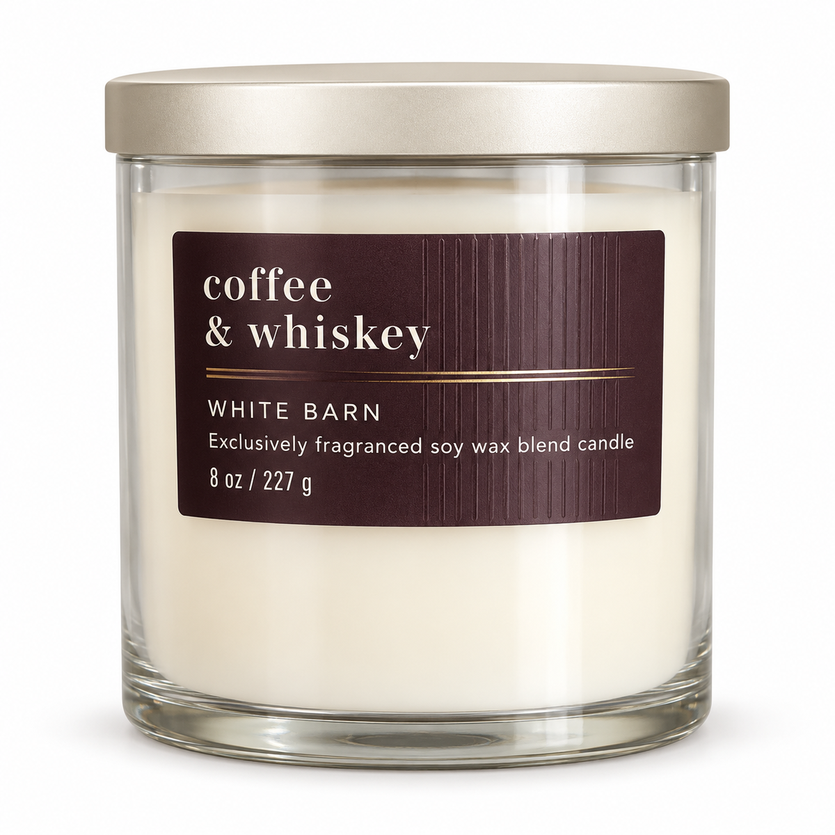 Coffee & Whiskey Vela Aromática de 1 Mecha 227 g | White Barn
