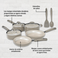 Mainstays Juego de Utensilios de Cocina de Cerámica de Calibre Pesado de 10 Piezas