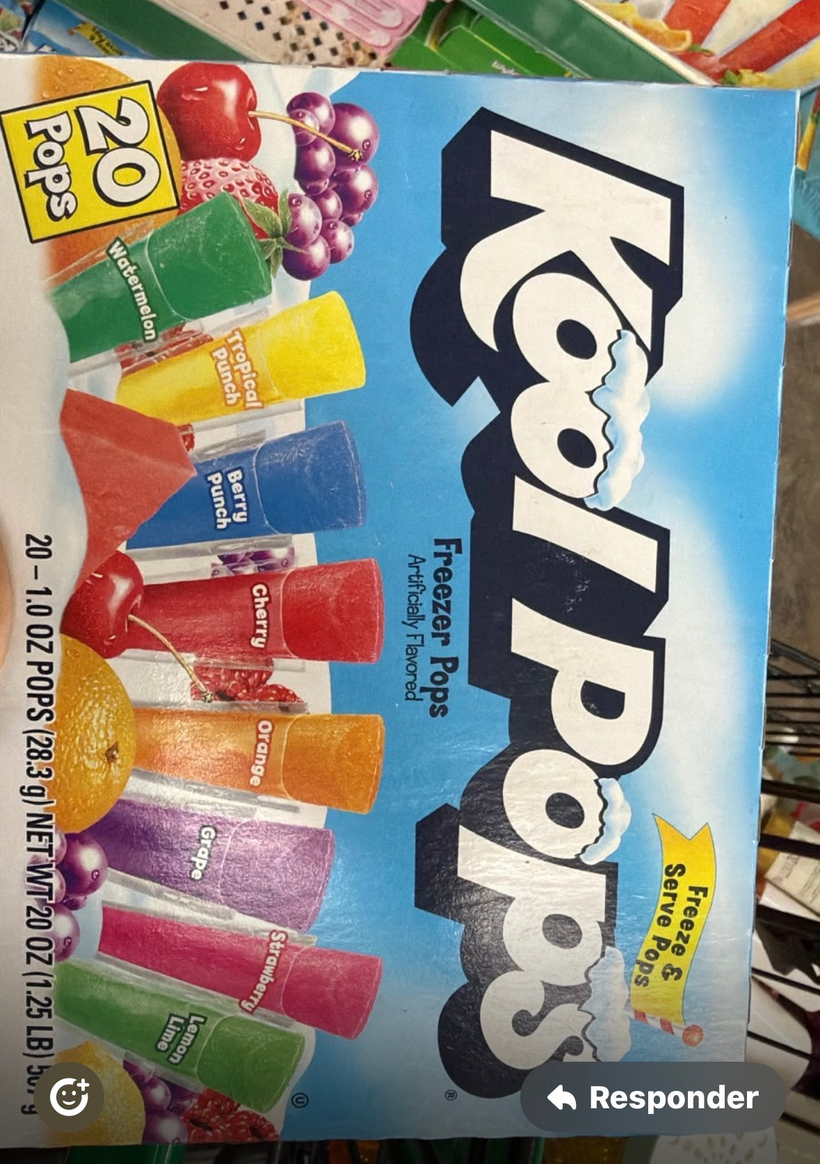 Kool pops freezer