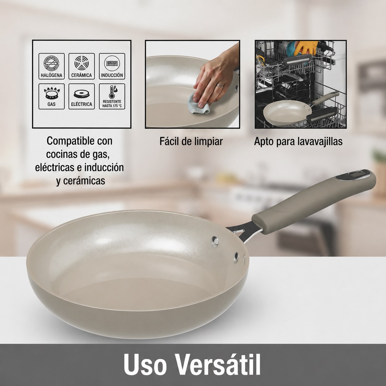 Mainstays Juego de Utensilios de Cocina de Cerámica de Calibre Pesado de 10 Piezas