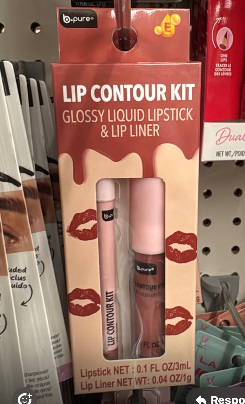 Bpure Lip Contour Kit Glossy Liquid Lipstick