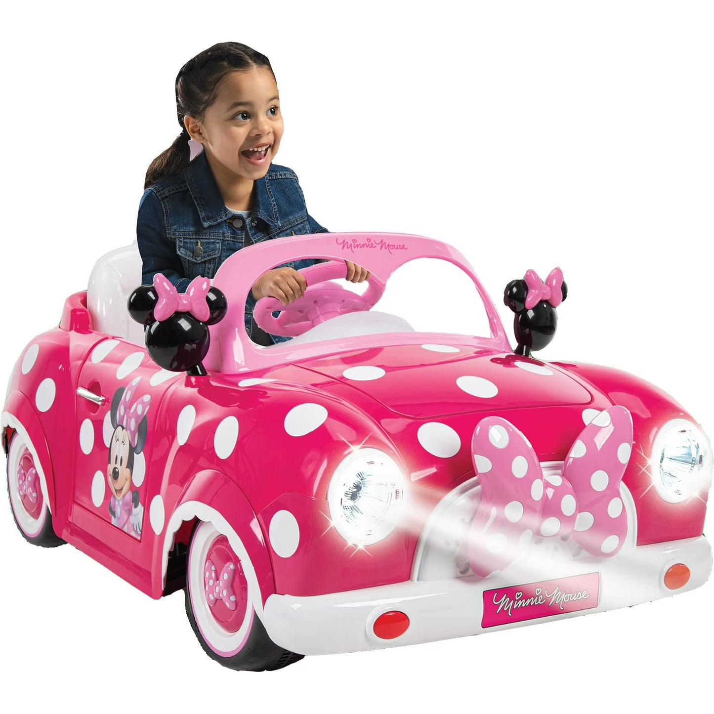 Auto de Paseo a Batería Huffy Disney Minnie Mouse de 6 V, para Niños a Partir de 3 Años - Rosa, una Unidad