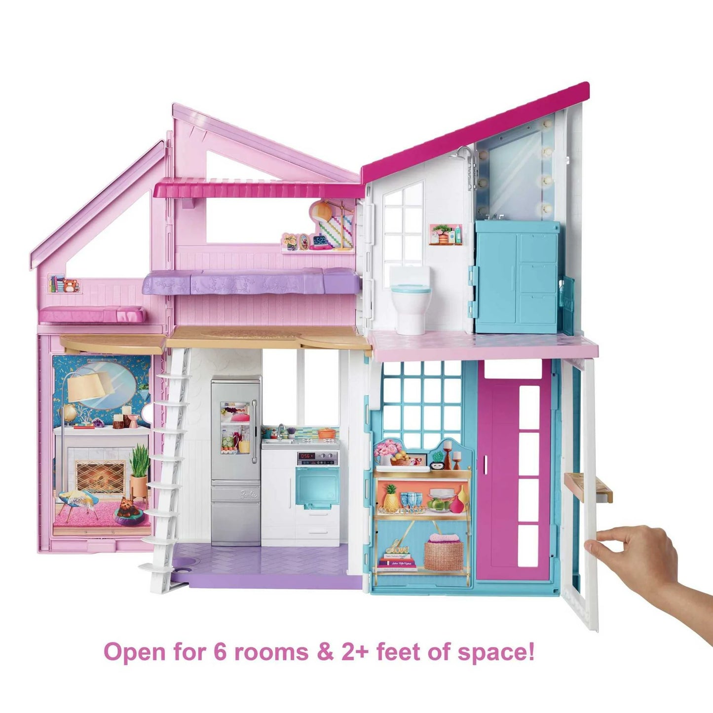 Barbie Juego de Casa de Muñecas Malibu con Más de 25 Muebles y Accesorios