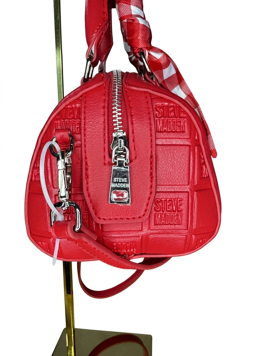 STEVE MADDEN Bellamy Barrel Red – Statement Bag