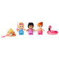 Kid Connection Juego de Casa de Muñecas para Fiestas en la Piscina para Mayores de 3 Años, 44 Piezas
