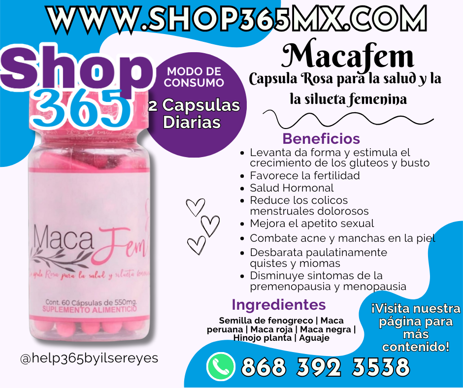 Duo Macafem Plus y Cápsula Rosa