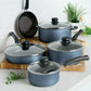 Tramontina Batería de Cocina Antiadherente 9 Piezas Azul