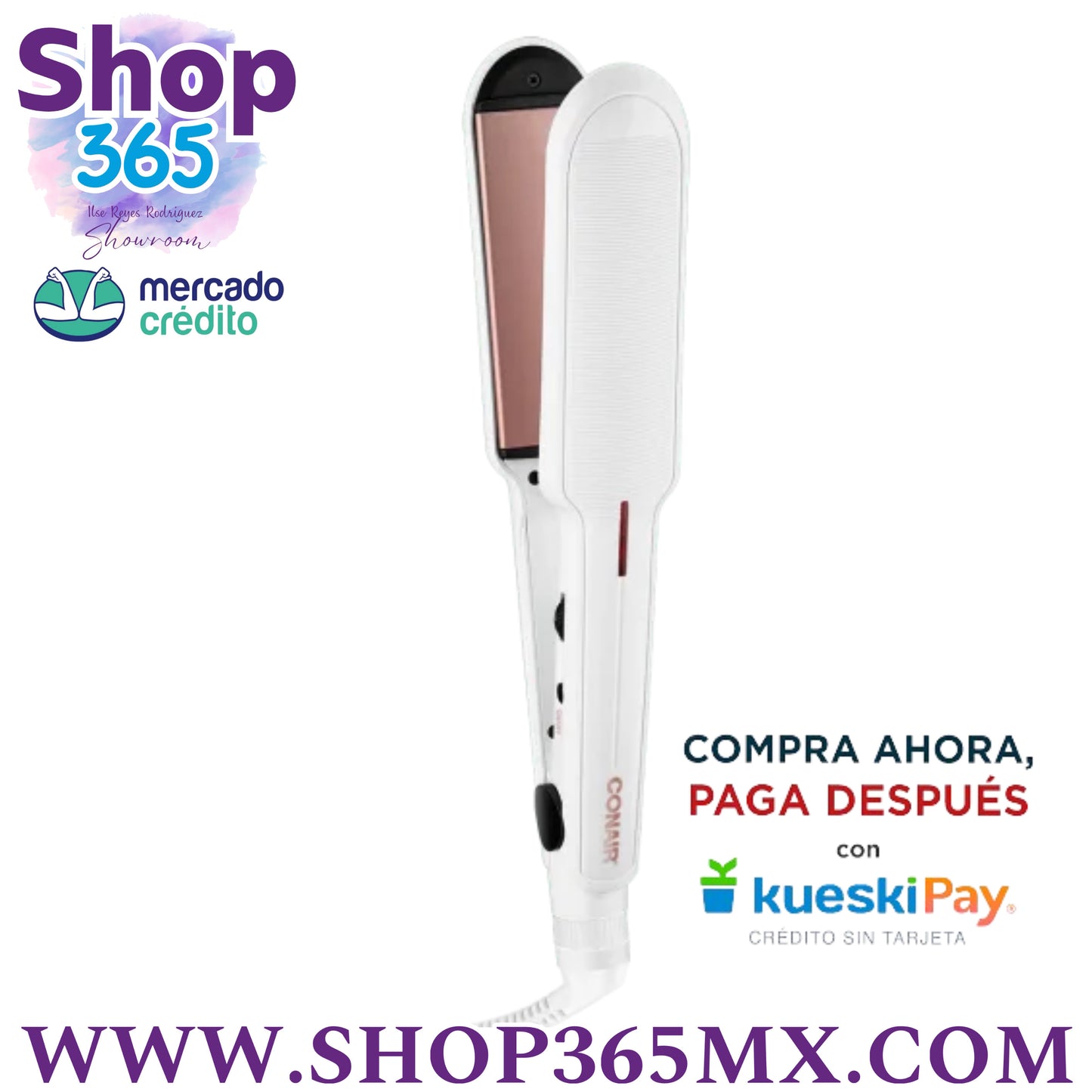 Double Ceramic Conair Plancha Plana 1,5 Pulgadas, Oro Rosa CS922N