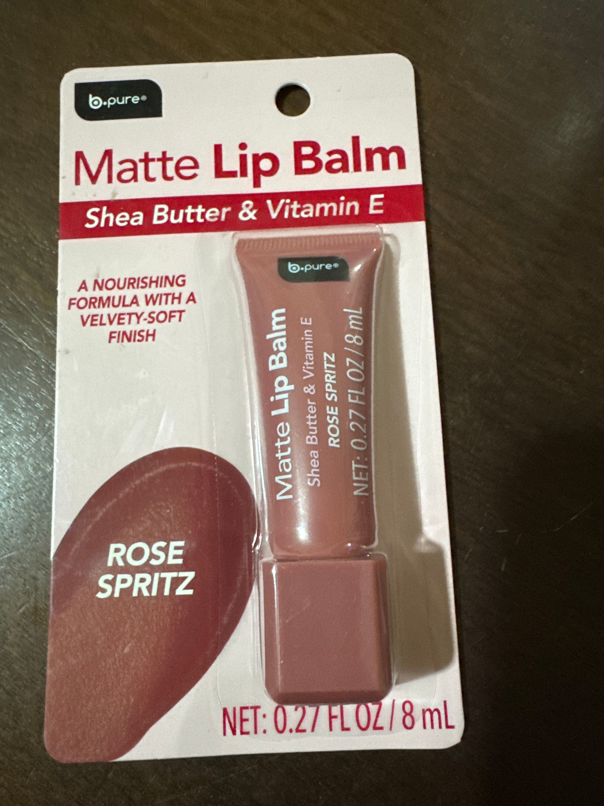 BPure Matte Lip Balm Shea Butter Rose Spritz