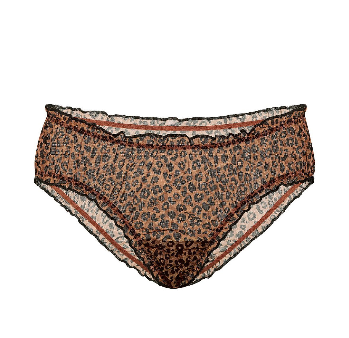 🐆 Panty Hipster de Malla con Estampado Leopardo para Mujer