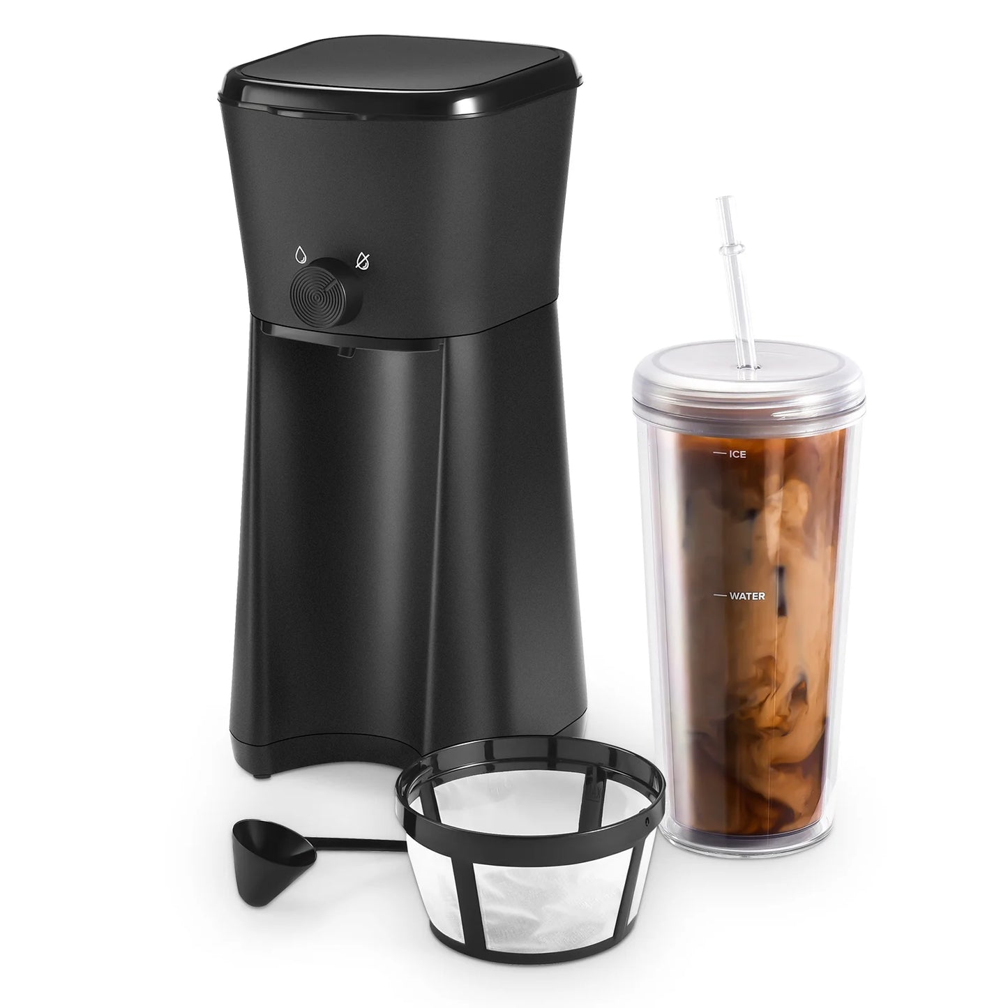 Mainstays Negro 20 Tazas Coffe Maker Helado Drip