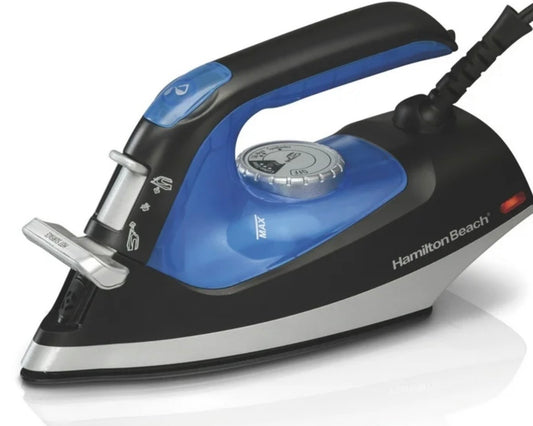 Hamilton Beach Plancha y Vaporizador 2 en 1, Negro y Plateado, Modelo 14525